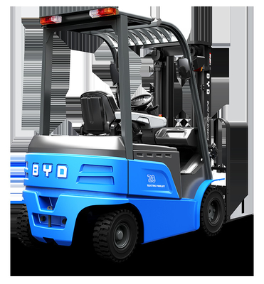 Fabriqué en Chine, le chariot élévateur électrique pur à quatre pivots de BYD, de la série EL, pèse 3,0-3,5-3,8 tonnes